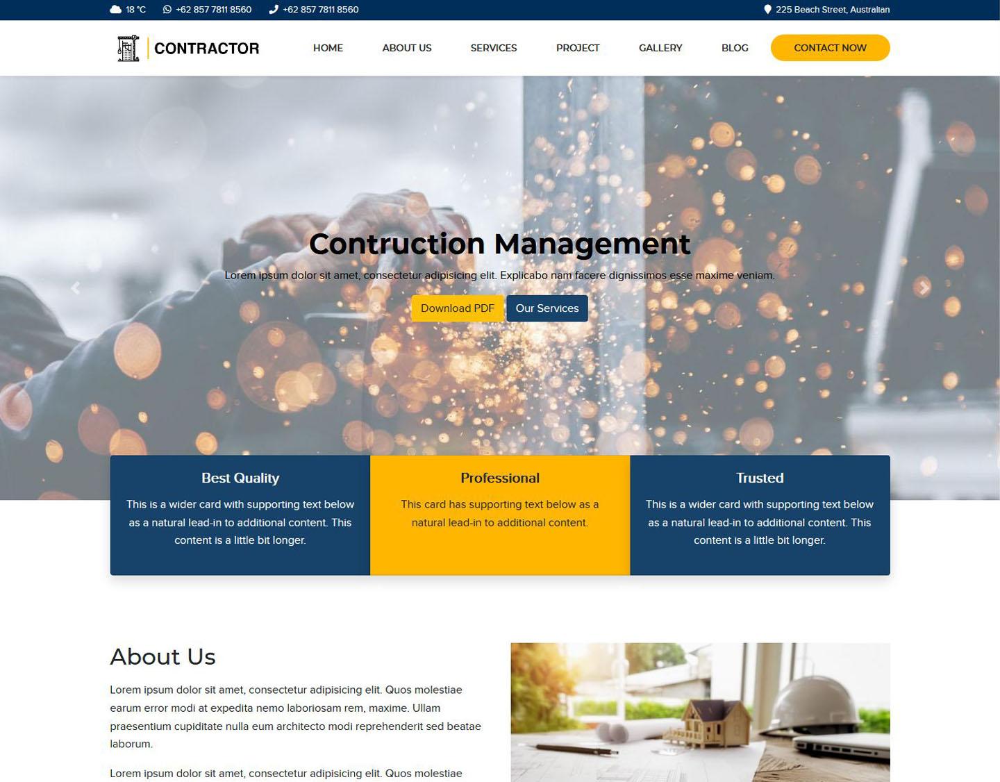 Contruction Management Web / Company Profile